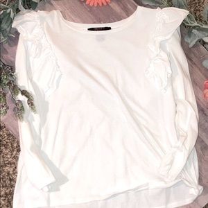 Forever 21 white cotton stretch top